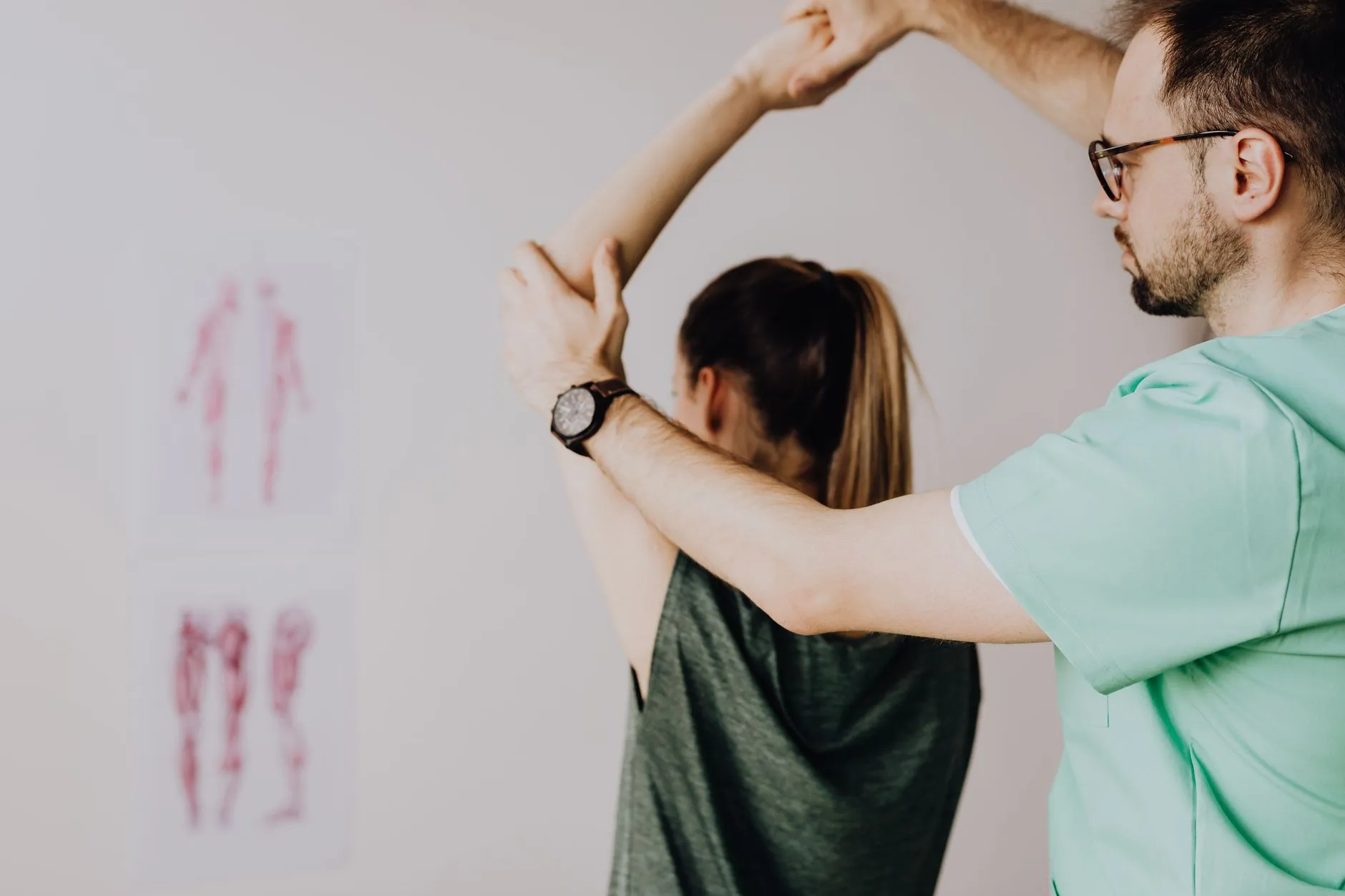 A clinician caring for a patient