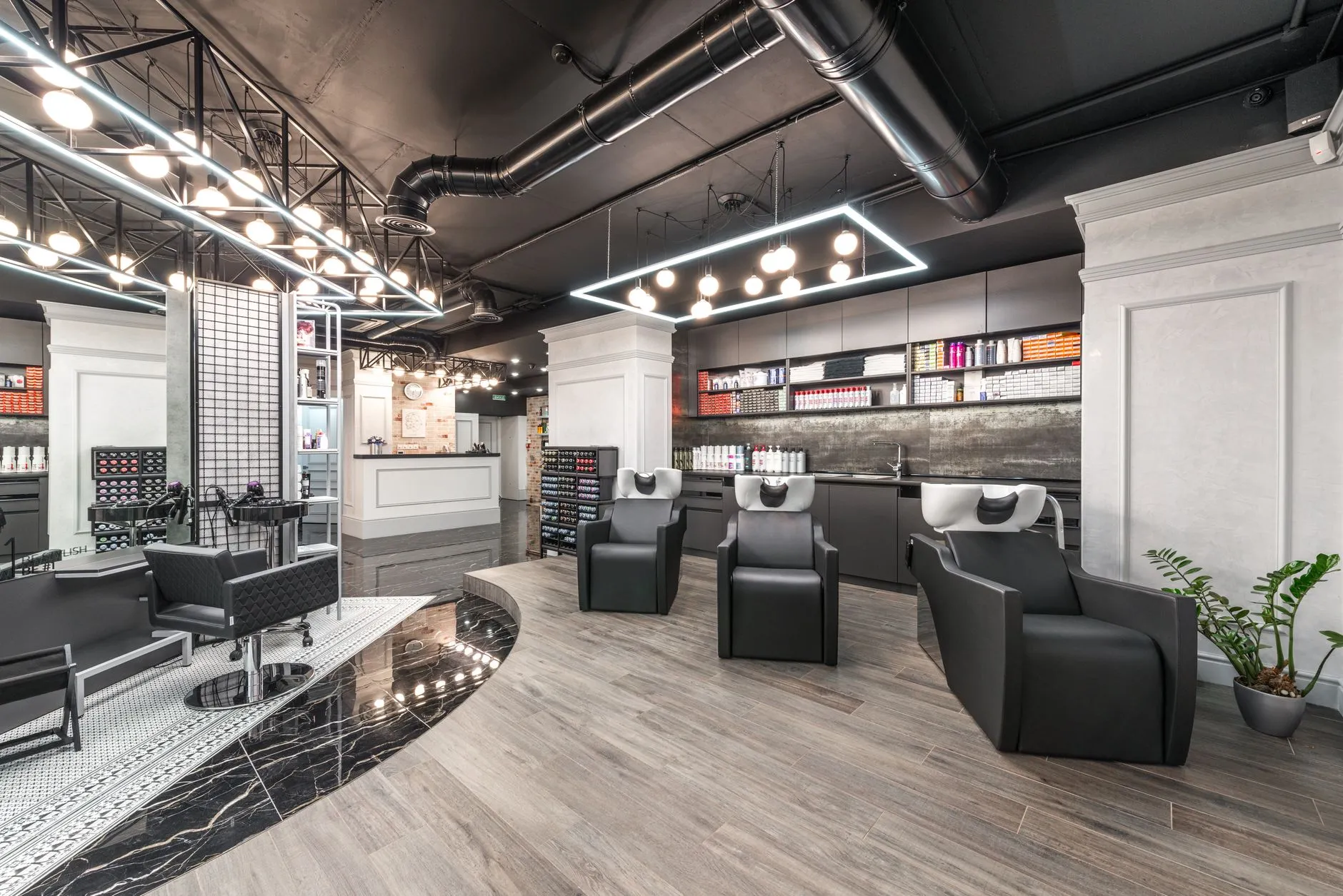 A stylish modern salon